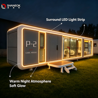 Cabine de jardin moderne de luxe en panneaux sandwich, bureau intelligent préfabriqué, studio de jardin entièrement équipé, kit de maison d'hôtes pour jardin avec certification CE
