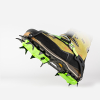 Crampons en acier BRS-S1B avec 14 dents courtes, résistants au froid, imperméables, en TPU, pour bottes et chaussures de randonnée, pour situations d'urgence