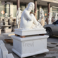 Statue de fille nue sexy en marbre érotique pour jardin extérieur, fabrication artisanale