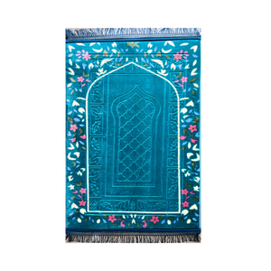 การทําสมาธิตะพรวนเสื่ออิสลามพร้อมพรมสวดมนต์ด้านหลัง รูปร่างพิเศษ พรมสวดมนต์ สบาย พรมสวดมนต์ของชาวมุสลิม อิสลาม - Product Image 5