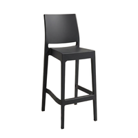 Moderner Langlebiger Leichter Verstellbarer Drehbarer Kunststoff-Barhocker mit Rückenlehne für Außenbereich, Zuhause, Apartment, Bar, Küche, Café, Wohnzimmer