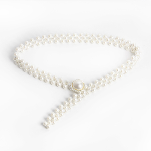<span class=keywords><strong>Ceinture</strong></span> élastique élégante pour <span class=keywords><strong>femme</strong></span> avec boucle en alliage et perles, idéale pour la décoration de robes, accessoire <span class=keywords><strong>chic</strong></span> amincissant - Product Image 4