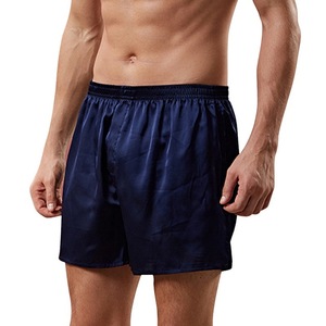 Logo personalizzato 100% Raso Di Seta degli uomini di Bicchierini di Sonno delle donne Vuoto Pianura del cappello di Uomini Degli Indumenti Da Notte Sexy <span class=keywords><strong>Pigiama</strong></span> Shorts Inferiori - Product Image 3