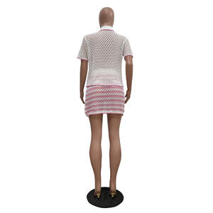 Viviblook Z517ST05 été décontracté 2025 nouvelles femmes coupe ample tricoté bouton haut plage jupe ensemble 2 pièces pour femmes costume - Product Image 5