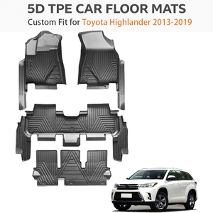 พรมปูพื้นรถยนต์ Toyota Highlander ปี 2013-2019 พวงมาลัยซ้าย 5 ประตู วัสดุ TPE แบบสั่งทำพิเศษ ป้องกันน้ำ ทนทุกสภาพอากาศ ผลิตโดย OEM - Product Image 1