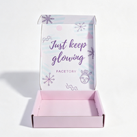 Boîte d'expédition en carton ondulé personnalisée pour l'emballage cosmétique, boîte d'expédition pliable écologique avec logo