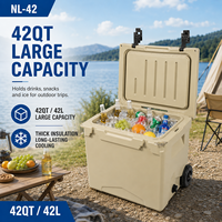 Glacière portable isotherme 42QT avec roues pour le camping – Offre spéciale