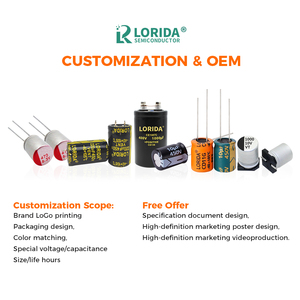 Lorida Usine En Gros Personnalisé 400V 100UF 16*30Mm 450V 6800Uf <span class=keywords><strong>8000F</strong></span> Condensateur Électrolytique - Product Image 3