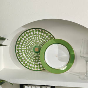 Plato de Porcelana de Cerámica de Lujo Estilo Marroquí, Elegante, Blanco, para Bodas, Color Blanco y Azul, para Comida, Postre y Cena - Product Image 5