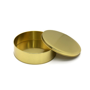 Hộp thiếc đựng bánh ngọt, bánh quy, kẹo trống 6.5 inch 7.8 inch, hộp bánh Jiangxi, hộp thiếc tròn kim loại mạ vàng tùy chỉnh để đóng gói bánh - Product Image 1