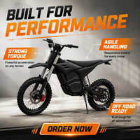 Moto électrique tout-terrain M7 en gros, batterie lithium 60V27Ah 72V25Ah, vitesse max 80km/h, couple élevé 260Nm, vélo électrique tout-terrain pour adultes