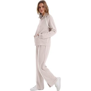 Ensemble de salon 2 pièces pour femme, tenues assorties, ensemble pantalon tricoté à manches longues et à capuche, mode décontractée d'automne, vêtements de voyage - Product Image 4