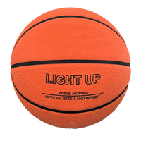 Ballon de basket lumineux de haute qualité de la marque PELE, taille 7, orange, durable, avec logo personnalisé, lumineux dans le noir, certifié BSCI