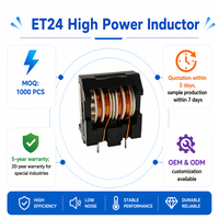 Bobine d'inductance de mode commun ET24 avec fil de cuivre et noyau en ferrite, filtre EMI pour la suppression des interférences sur les lignes d'alimentation CA