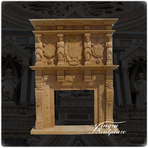 Uso interior tamaño personalizado <span class=keywords><strong>de</strong></span> mármol antiguo <span class=keywords><strong>de</strong></span> chimenea - Product Image 3