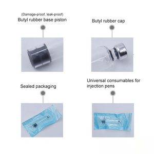Low MOQ 3ml Straight Cylindrical Sterile Glass <b>Bottle</b> for V2 Injection Pen Cartridge Sealed <b>Dropper</b> Medical Grade Empty Vial - Product Image 2