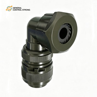 Connecteur d'alimentation étanche IP67 en alliage d'aluminium haute tension à 4 cœurs, norme militaire MS3108A20-4S, coudé à 90°