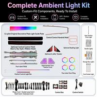 Kit d'éclairage d'ambiance intérieur de voiture sur mesure 2024-2026, éclairage dynamique RGB, synchronisation musicale, Plug & Play, tableau de bord/éclairage de portière