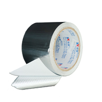 Ruban adhésif en aluminium avec film de protection pour l'étanchéité des conduits HVAC, résistant à l'eau et à la chaleur, adhésif acrylique
