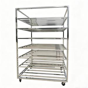 Chariot de transport de viande en acier inoxydable robuste pour usine de transformation alimentaire, chambre froide, boucherie et cuisine - Product Image 3