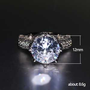Anello Nuziale Grande Stile Pietra, Elegante Anello da Dito per Donna - Product Image 4