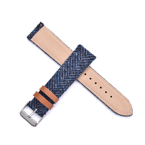 Pulseira de Relógio Juelong Estilo Britânico em Tweed com Liberação Rápida 20mm 22mm em Tweed Herringbone Pistache - Product Image 5