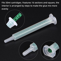 Buse de mélange statique carrée verte 50 ml pour colle AB, 16 éléments, tube de mélange de résine époxy pour pistolet de distribution à double cartouche