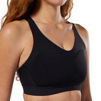 Bra Olahraga Yoga High Support Cross-back Elastis Bahan Nylon untuk Wanita, Gym Workout, Breathable, Push Up, Crop Top