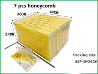 Auto Seep Beehive 7X Frames Super BOX Honey Comb Frame Outil d'apiculture + Clé