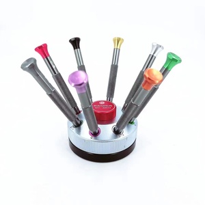 Jeu de <span class=keywords><strong>tournevis</strong></span> de haute qualité 8 pièces avec base à roulement, outil de montre pour horloger, jeu d'outils de <span class=keywords><strong>tournevis</strong></span> de précision pour montre - Product Image 1