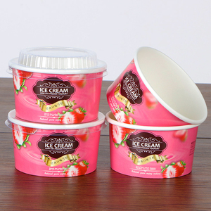 Vaso Redondo de Papel para Helado con Logotipo Personalizado, Tazón para Yogur y Postres de 4oz, Construcción Rígida y Resistente, Impresión Nítida, Venta al Por Mayor - Product Image 1