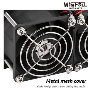 พัดลมระบายอากาศด้านข้าง RV 12V พร้อมมอเตอร์กำลังสูง 2 ตัวสำหรับรถพ่วงแคมป์เปอร์เรือยอชท์สีดำ - Product Image 3