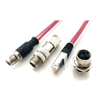 Connecteur moulé imperméable, 15 pièces, M12 x code 8pin, avec câble