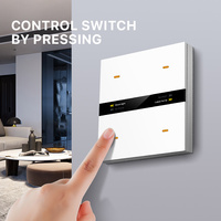 Interruptores inteligentes de pared para el hogar de aluminio de 4 entradas para Tuya Zigbee, controles táctiles inteligentes eléctricos, interruptor de iluminación, tipo interruptor de 4 vías