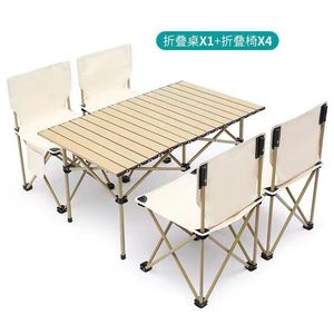 Xách Tay Gấp Bàn Ăn Hình Chữ Nhật Gỗ Hạt Thép Nâng Ghế Cắm Trại Bãi Biển Biệt Thự Bệnh Viện Nhập Bãi Biển Nhà Sử Dụng - Product Image 2