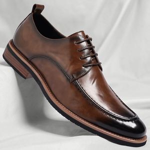 Chaussures de ville pour hommes, style européen, grande taille, respirantes, antidérapantes, à bout structuré, pour costumes de printemps/automne et mariages - Product Image 3