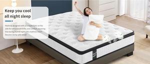 Envío Gratis Inventario Local en EE. UU. Colchón de Espuma Viscoelástica de 12 Pulgadas para Cama de Hotel con Resortes Embolsados Firmeza Media Comprimido Tamaño Queen - Product Image 6