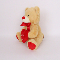 Échantillon 1 jour 3 tailles ours en peluche coeur d'amour avec arc rouge ours, cadeau personnalisé de Saint Valentin pour petite amie, doux comme oreiller
