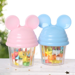 Chinese manufacturers hot sale cookies transparent container empty cartoon plastic candy packaging creative sweets storage boxes