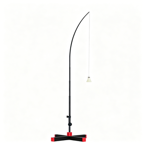 Entrenador de rebote de bádminton telescópico de 8 secciones, altura ajustable, varilla flexible de alta resistencia para práctica individual, adultos y niños - Product Image 1