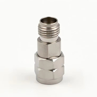 Adaptateur coaxial RF à ondes millimétriques 2,4/2,92-JKG, mâle 2,4 mm vers femelle 2,92 mm, 50 ohms, isolateur PEI en acier inoxydable