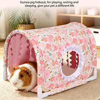 Nouveau style, tunnel cachette stable et lavable pour petits animaux : cochon d'Inde, hamster, chinchilla, lapin pygmée, furet