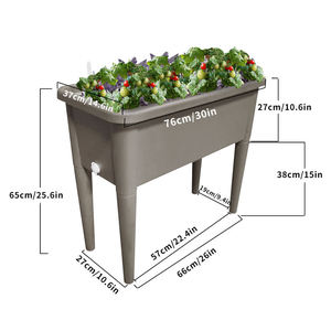 <span class=keywords><strong>Grande</strong></span> boîte à fleurs <span class=keywords><strong>rectangulaire</strong></span> de jardinage pour légumes d'extérieur Vertical surélevé <span class=keywords><strong>Jardinière</strong></span> en <span class=keywords><strong>plastique</strong></span> pour fleurs - Product Image 3