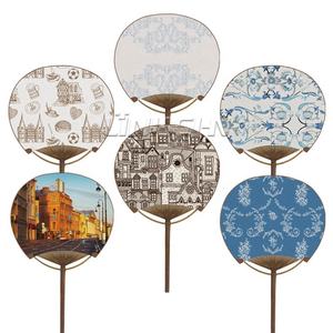 Abanicos de Mano Personalizables de Japón, Favores de Boda, Regalos para Invitados, Abanico Redondo con Logotipo Impreso de Arte Personalizado OEM - Product Image 1