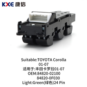 สวิตช์ควบคุมกระจกไฟฟ้าโตโยต้า โคโรลล่า 84820-02100 ไฟฟ้า 12V สำหรับรุ่นปี 01-07 - Product Image 4