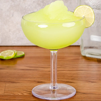 Verre à margarita en plastique de qualité alimentaire avec logo personnalisé, incassable et résistant aux chocs, pour bar et mariage