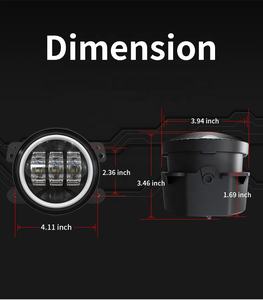 4 pollici Ha Condotto Le Luci Fendinebbia con Halo Anello per il 1997-2016 Jeep Wrangler TJ JK Illimitato <span class=keywords><strong>2</strong></span> Porta 4 porta Wrangler JK accessori - Product Image 3