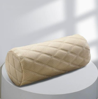 Coussin de tête cylindrique en cuir premium pour voiture, soutien cervical en mousse à mémoire de forme, respirant toutes saisons, universel, vente en gros