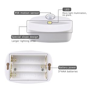 Veilleuse LED sans fil à détecteur de mouvement, à brancher, pour chambre, escalier, placard, chevet, 220V, alimentée par piles - Product Image 6
