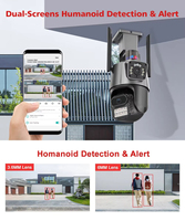 Caméra de sécurité extérieure V380 WIFI 4G, étanche, détection de mouvement, alarme, surveillance pour la maison et l'extérieur